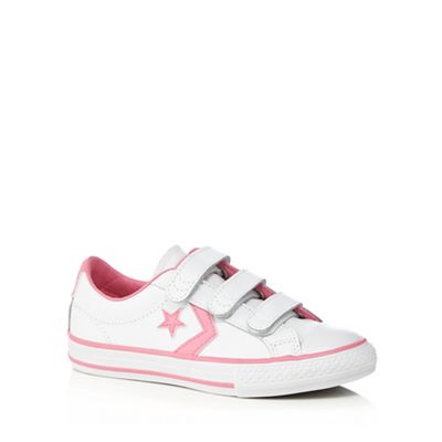 Girls' white and pink 'All Star' trainers